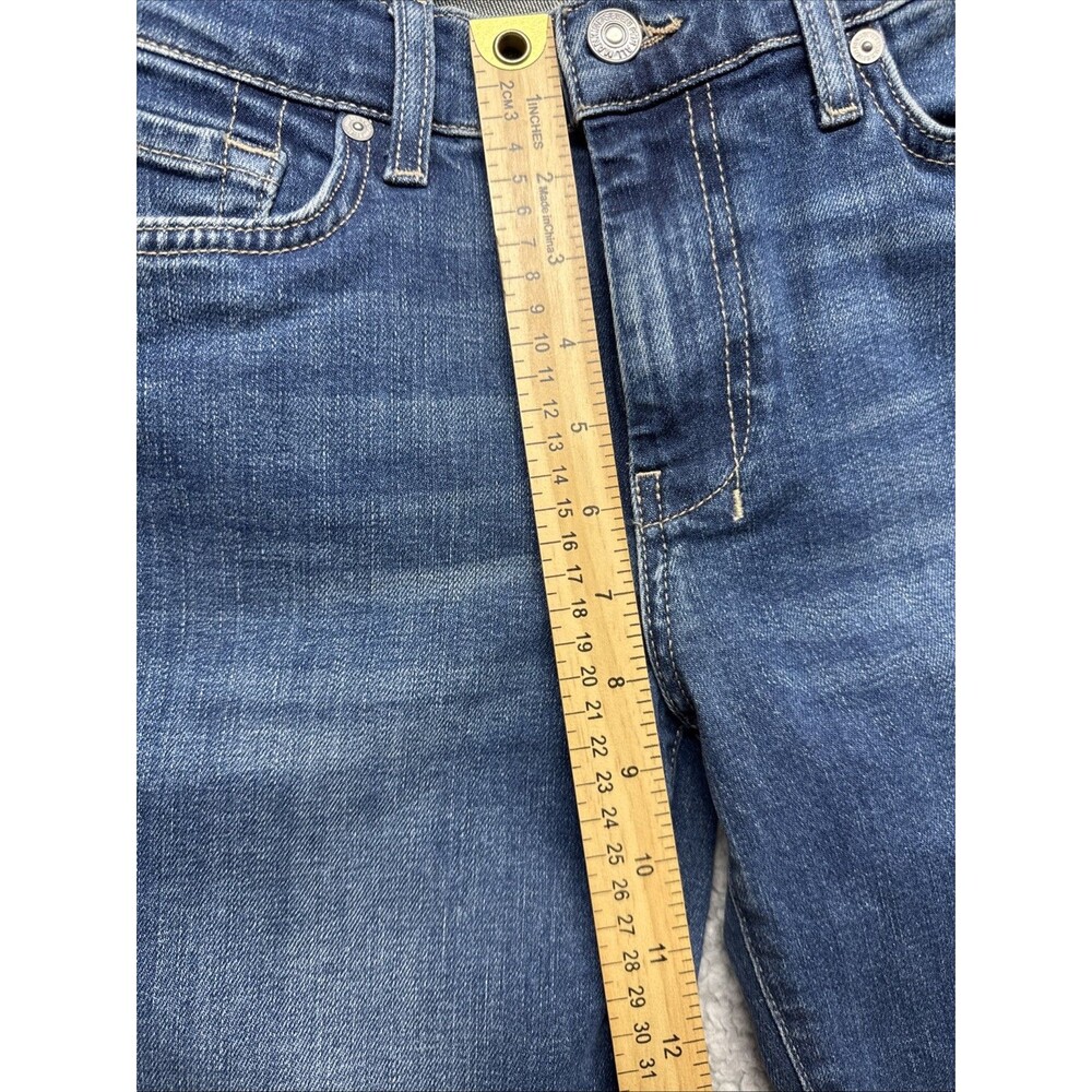 7 For All Mankind Dojo Jeans Womens 28 Blue Flare Leg Stretch Denim 7U451767 NWT - Picture 5 of 11